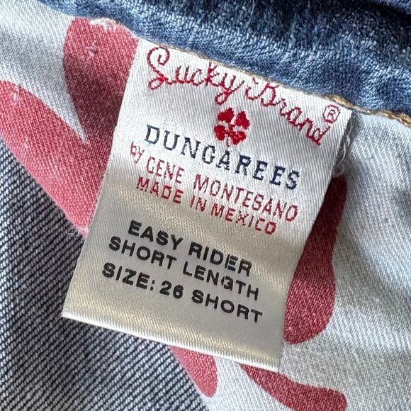 Vintage Lucky Brand Low Rise Cut Off Shorts Womens 26 Blue Denim Jean Faded 2" - Picture 5 of 8